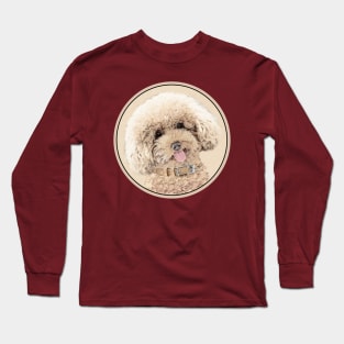 Poodle Toy Miniature Apricot Cream Brown Long Sleeve T-Shirt